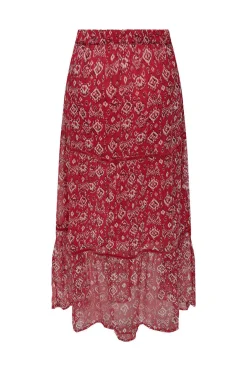 Only Saias-Saia Comprida Estampado Cetim