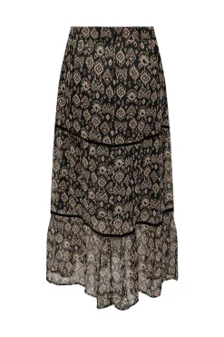 Only Saias-Saia Comprida Estampado Cetim