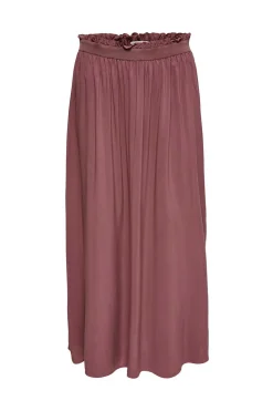 Only Saias-Saia Comprida Folgada Com Cintura Elastica