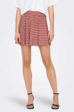 Only Saias-Saia Curta Fluida Estampada