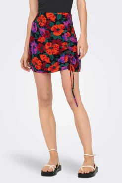 Only Saias-Saia Curta Franzida Estampada