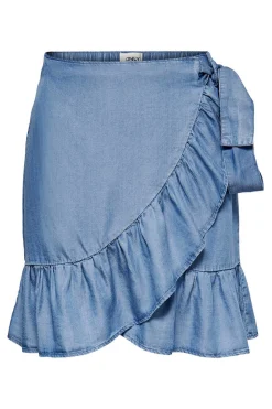 Only Saias-Saia Curta Tencel Cruzada