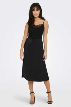 Only Saias-Saia Midi Acetinada