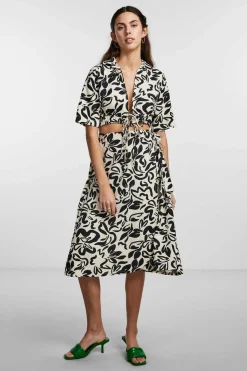 Pieces Saias-Saia Midi Com Estampado Floral.