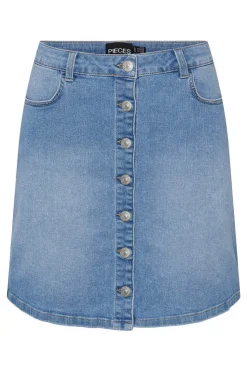 Pieces Saias-Saia Midi Denim.