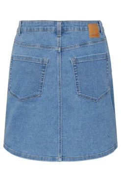 Pieces Saias-Saia Midi Denim.