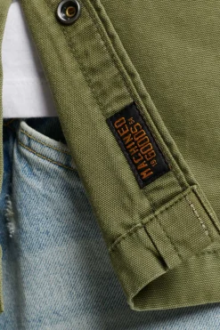 Superdry Sobrecamisa De Lona Cinza Hot