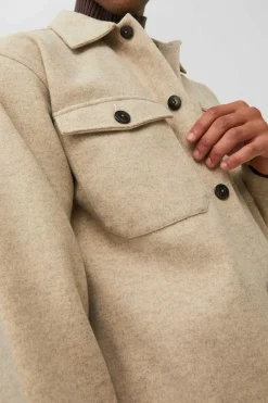 Jack & Jones Sobrecamisa Gola Camiseira Castanho Outlet