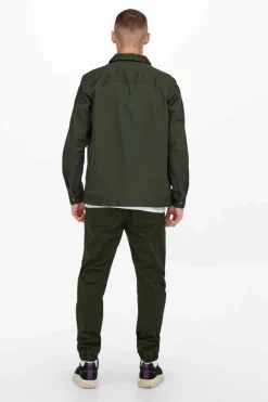 Only & Sons Sobrecamisa Lisa Verde Best