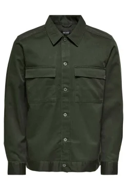 Only & Sons Sobrecamisa Lisa Verde Best