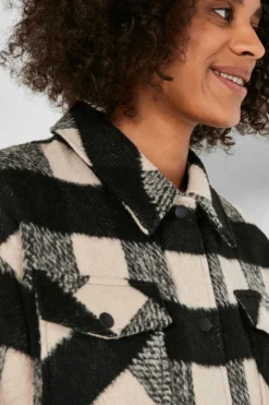 Noisy May Camisas E Blusas-Sobrecamisa Xadrez