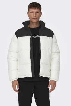 Only & Sons Sobretudo Acolchoado Branco Outlet