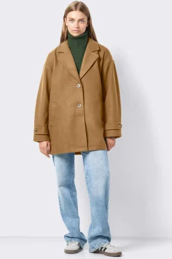 Noisy May Sobretudos E Parkas-Sobretudo Com Botoes Dianteiros