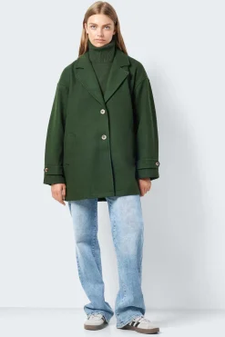 Noisy May Sobretudos E Parkas-Sobretudo Com Botoes Dianteiros