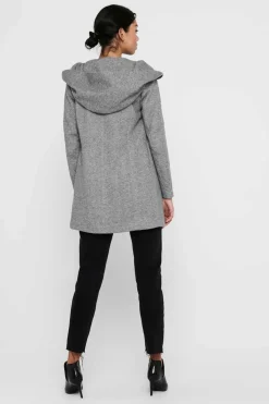 Only Sobretudos E Parkas-Sobretudo Com Capuz E Fecho-Eclair