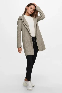 Only Sobretudos E Parkas-Sobretudo Com Capuz E Fecho-Eclair