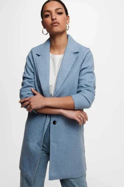 Only Sobretudos E Parkas-Sobretudo Com Lapelas E Botoes