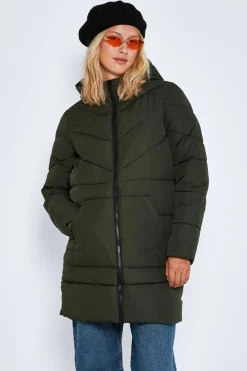 Noisy May Sobretudos E Parkas-Sobretudo Comprido Acolchoado