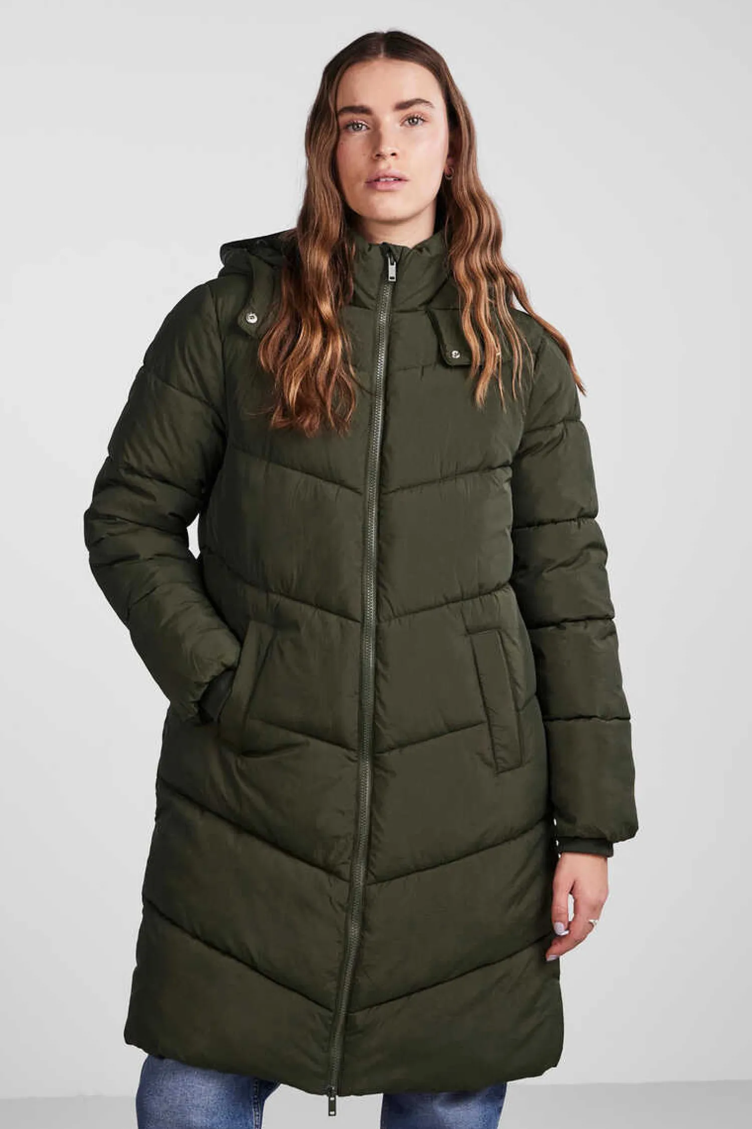 Pieces Sobretudos E Parkas-Sobretudo Comprido Acolchoado