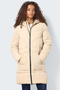 Noisy May Sobretudos E Parkas-Sobretudo Comprido Acolchoado