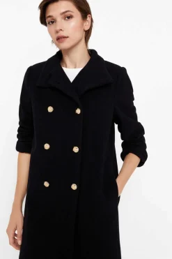 Cortefiel Sobretudos E Parkas-Sobretudo Comprido Militar