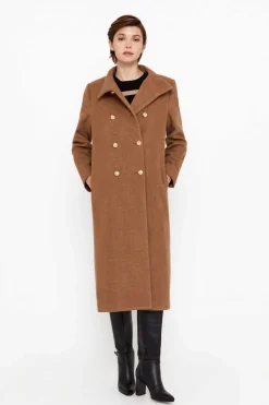 Cortefiel Sobretudos E Parkas-Sobretudo Comprido Militar