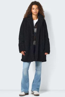 Noisy May Sobretudos E Parkas-Sobretudo Comprido Teddy