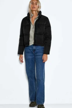 Noisy May Sobretudos E Parkas-Sobretudo Curto Acolchoado