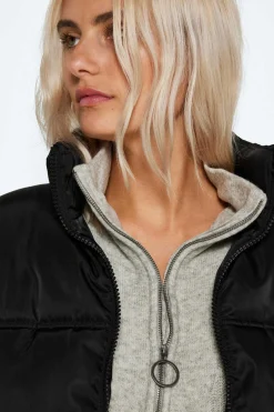 Noisy May Sobretudos E Parkas-Sobretudo Curto Acolchoado