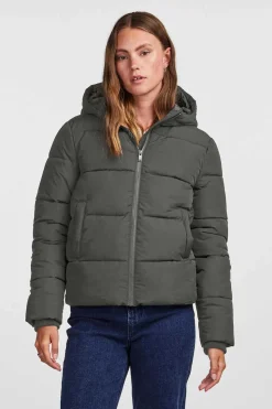 Pieces Sobretudos E Parkas-Sobretudo Curto Acolchoado