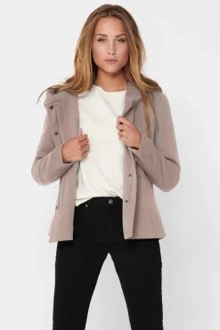 Only Blusoes E Casacos-Sobretudo Curto Com Capuz