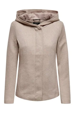 Only Blusoes E Casacos-Sobretudo Curto Com Capuz