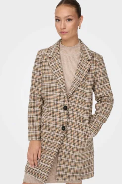 JDY Sobretudos E Parkas-Sobretudo De Xadrez