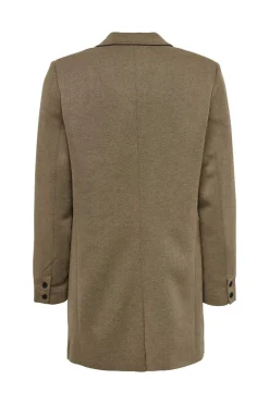 Only & Sons Sobretudo Fecho Abotoado Castanho Clearance