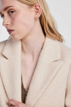 Pieces Sobretudos E Parkas-Sobretudo Gola De Lapela