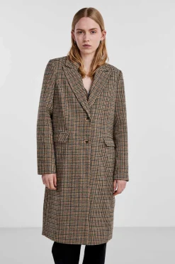 Pieces Sobretudos E Parkas-Sobretudo Gola De Lapela