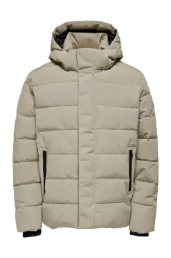 Only & Sons Sobretudo Puffer Cinza