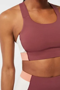 Dash and Stars Sutias-Soutien Desportivo Color Block Grena 4D Stretch