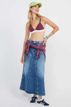 HI&BYE Roupa Interior-Soutien Top Triangular Algodao Bordeaux