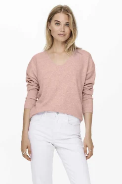 Only Sueteres E Cardigans-Sweater De Bico Manga Comprida