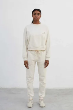 Dash and Stars Outdoor-Sweatshirt 100% Algodao Branco