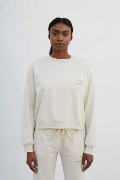 Dash and Stars Outdoor-Sweatshirt 100% Algodao Branco