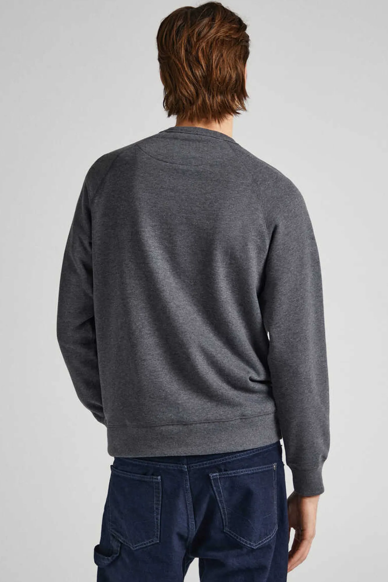 Pepe Jeans Sweatshirt Algodao Logo Estampado Cinza New