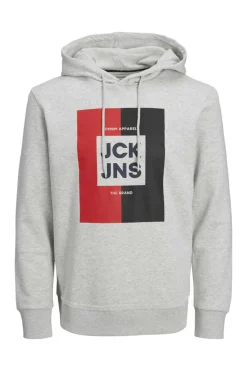 Jack & Jones Sweatshirt Capuz Estampado Logo Branco Clearance