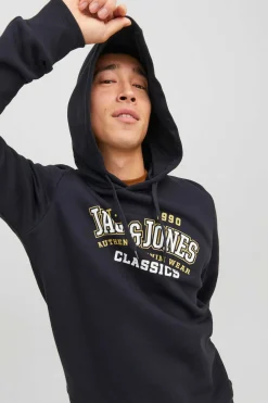 Jack & Jones Sweatshirt Capuz Estampado Logo Azul Discount