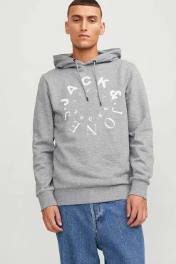 Jack&Jones Sweatshirt Capuz Estampado Logo Circulo Cinzento Sale