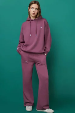 HI&BYE Sweatshirts-Sweatshirt Capuz Felpa Bordeaux Logo