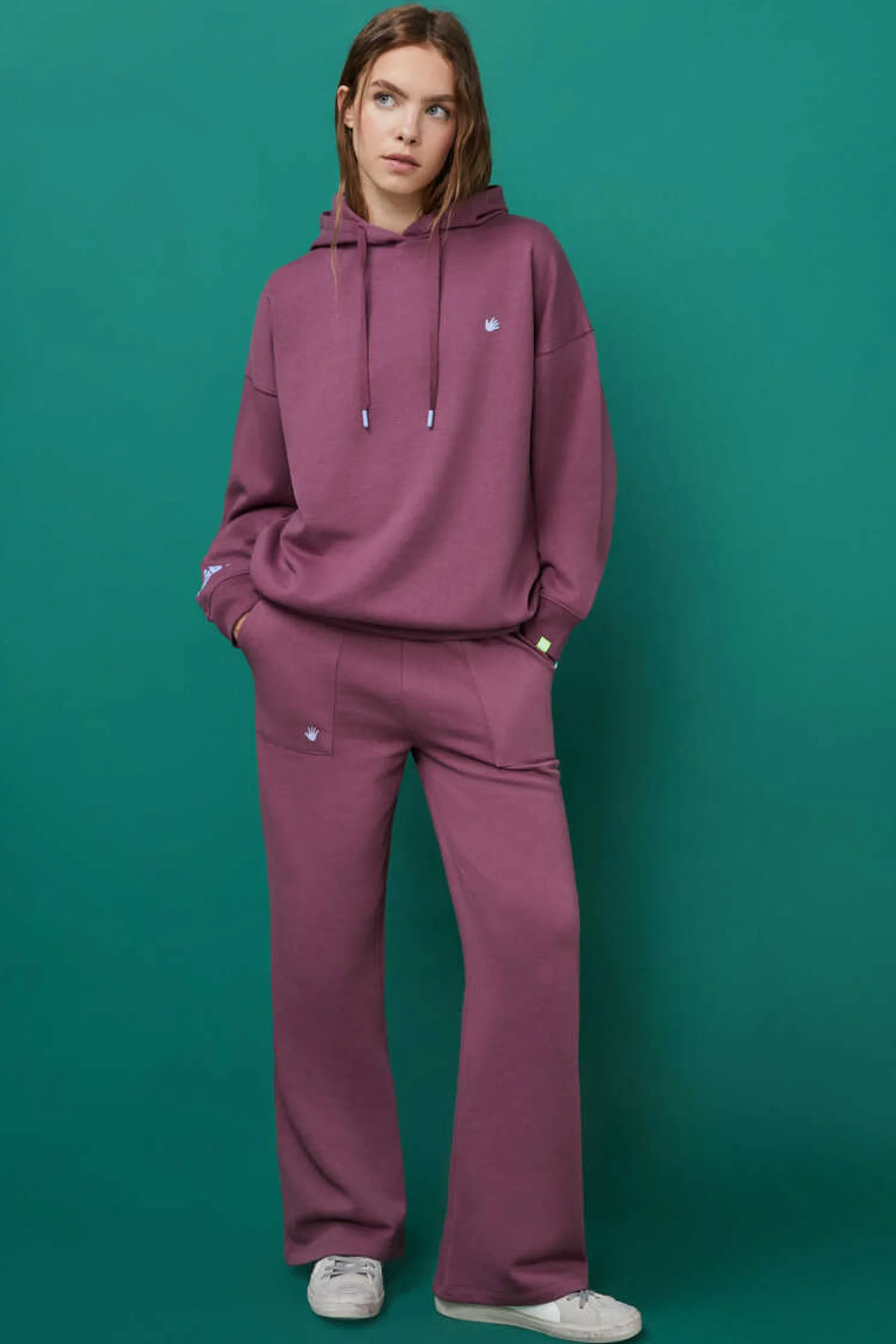 HI&BYE Sweatshirts-Sweatshirt Capuz Felpa Bordeaux Logo