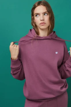 HI&BYE Sweatshirts-Sweatshirt Capuz Felpa Bordeaux Logo