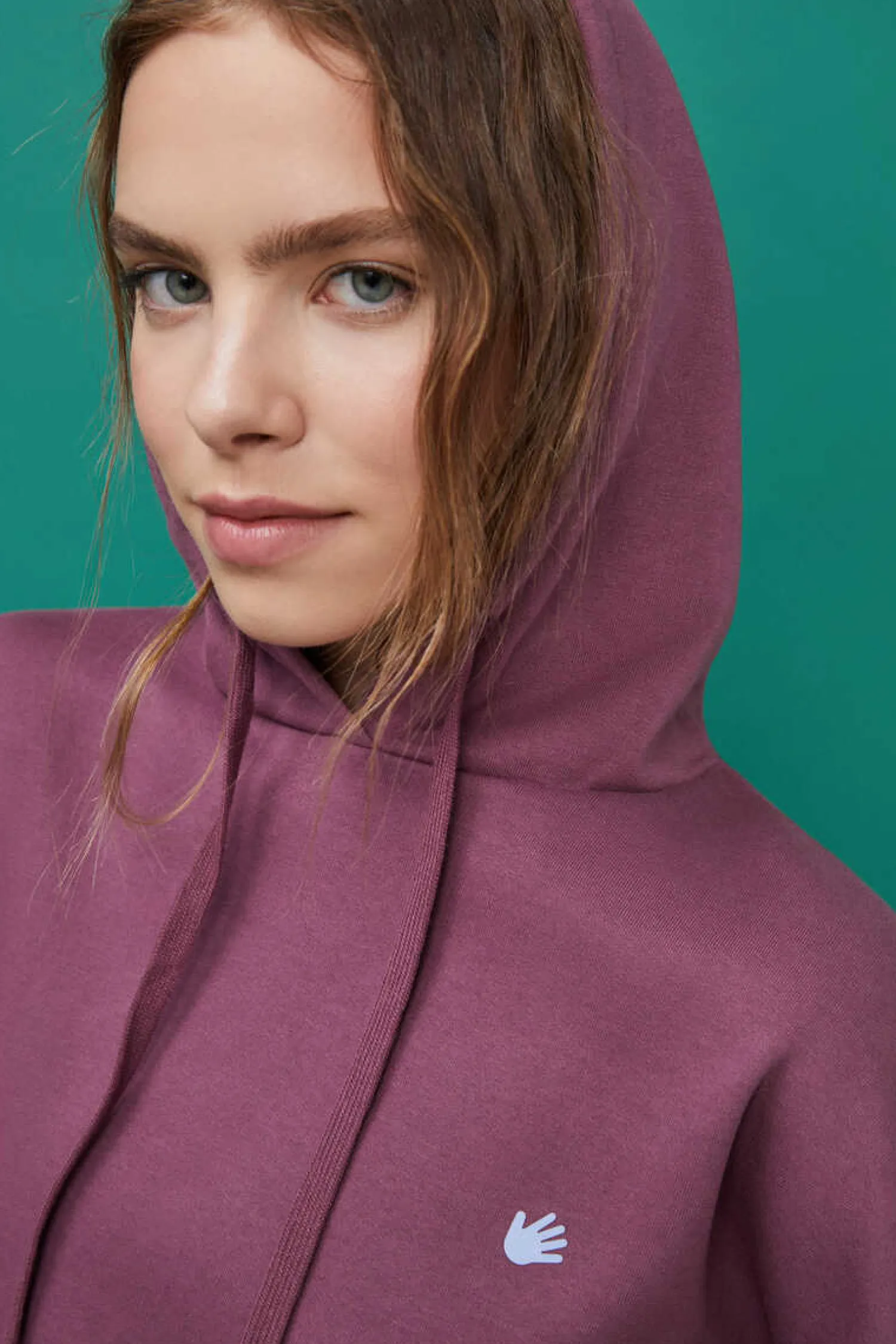 HI&BYE Sweatshirts-Sweatshirt Capuz Felpa Bordeaux Logo